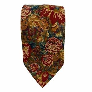 FENDI Men’s Floral Tie 100% Silk Made in Italy OS